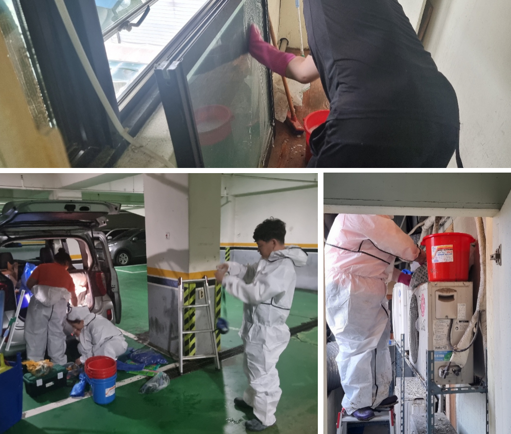 파주 실외기 비둘기 똥청소 힐스테이트 주민이 좋아해요. 관한 작업사진입니다.