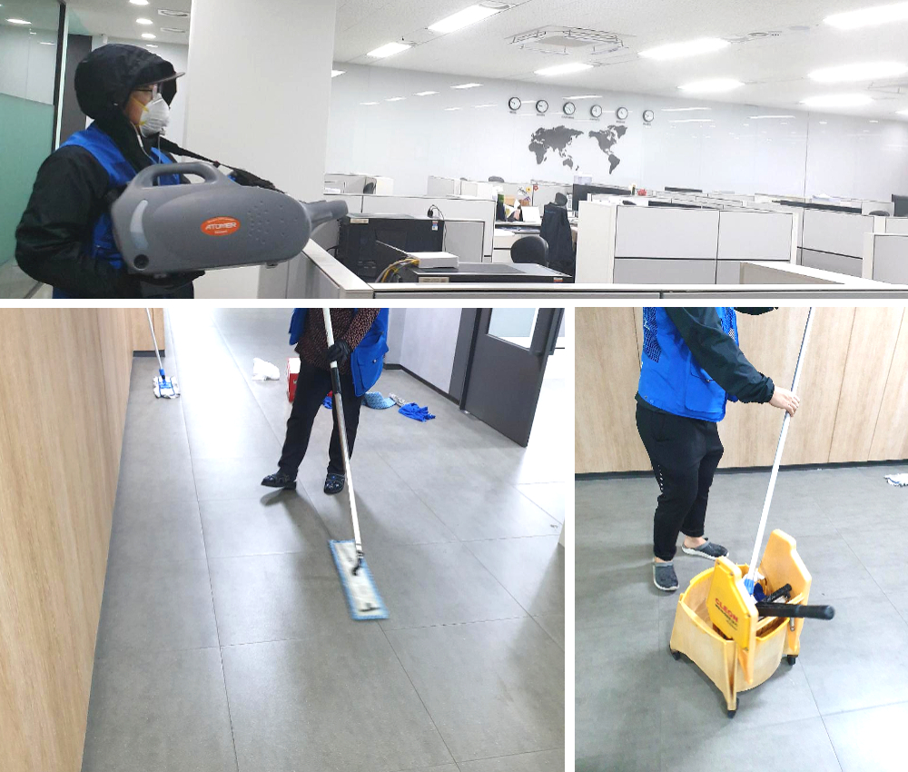 파주 사무실 정기청소 - 100평과 200평, 깨끗한 환경을 유지합니다 관한 작업사진입니다.